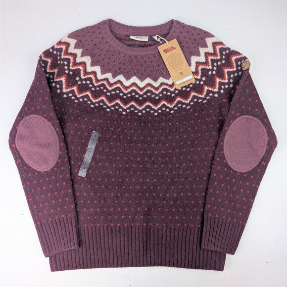 Fjallraven Sweaters - Fjallraven Women's Medium Ovik Knit Sweater - Dark Garnet